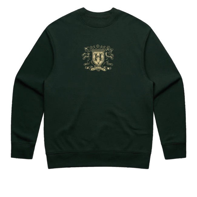 Hickman Holler Hunting Club Crewneck Sweatshirt Tyler Childers Merch Store Hickman Holler Hunting Club Crest Green