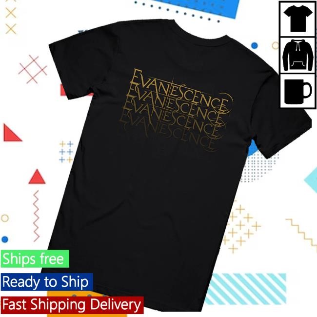 Evanescence Store Repeat Logo Black Tee