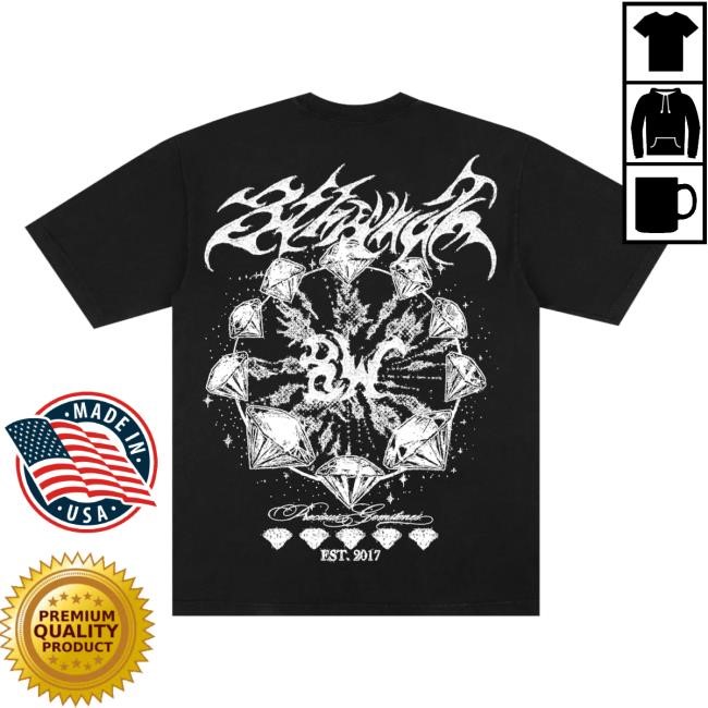8Thwndr Merch Store Shop Gemstones Long Sleeve T Shirt Black