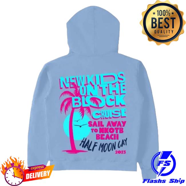 Official Merch Bar New Kids On The Block Store New Kids On The Block Sail Away Cruise 2023 Crew neck Sweatshirt Light Blue MerchBarNewKidsOnTheBlock Nkotb