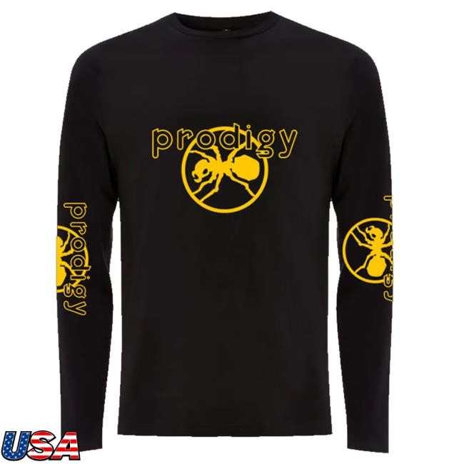 Official Theprodigy Merch The Prodigy Logo Longsleeve Hooded Sweatshirt