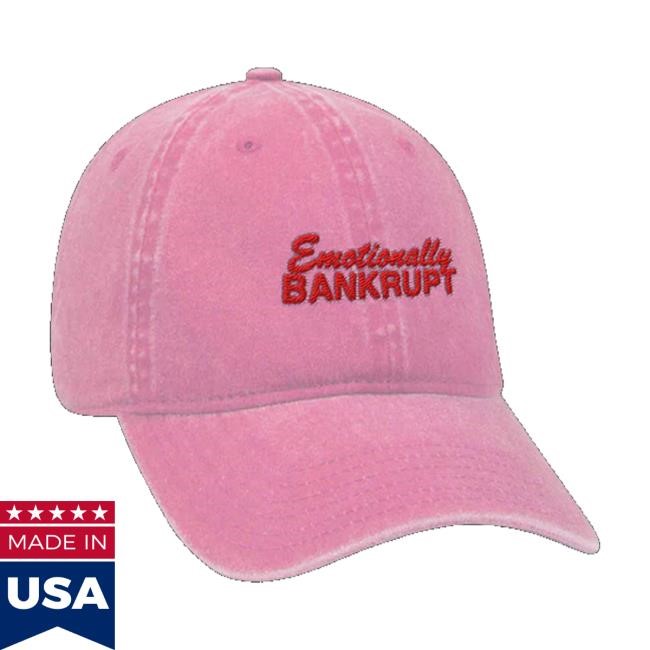 Selena Gomez Store Emotionally Bankrupt Dad Twill Cap Selena Gomez Store Emotionally Bankrupt Dad Embroidered Hat