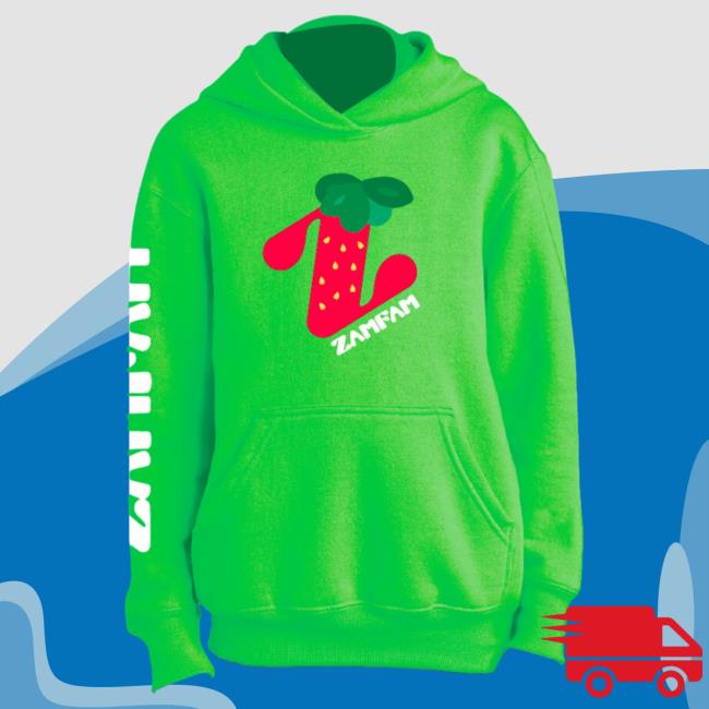 Official Rebecca Zamolo Merch Store Strawberry Z Crewneck Neon Green RebeccaZamolo Shop