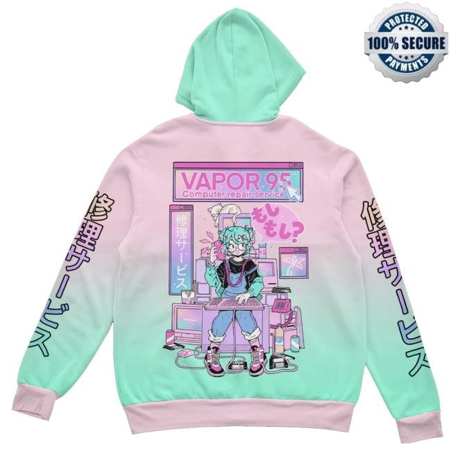 Official Vapor95 Merch Repair Service Zip Up Shirts