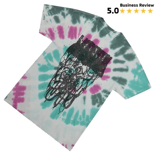 Undeath Merch Eyeball Goop Green & Purple Swirl Shirts