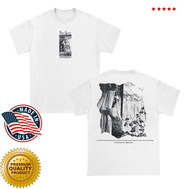 Purenoise Merch Shop Ben Quad Album White Tee Shirt