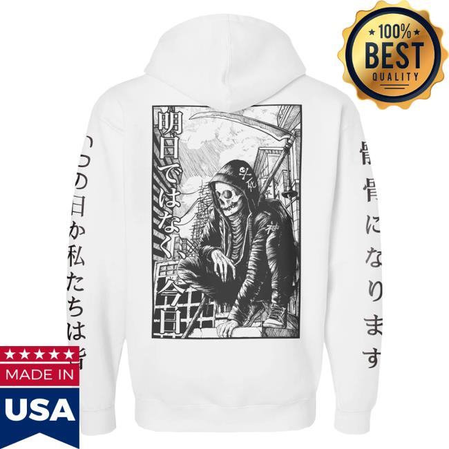 Official Philip Defranco Merch Store Beautiful Bastard One Day We'll All Be Skeletons Popover Hoodie White Beautifulbastard Philipdefranco Shop