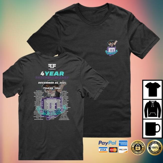 Limited Flashforce Merch Shop Flashforce 4 Year Partnerversary Long Sleeve Shirt