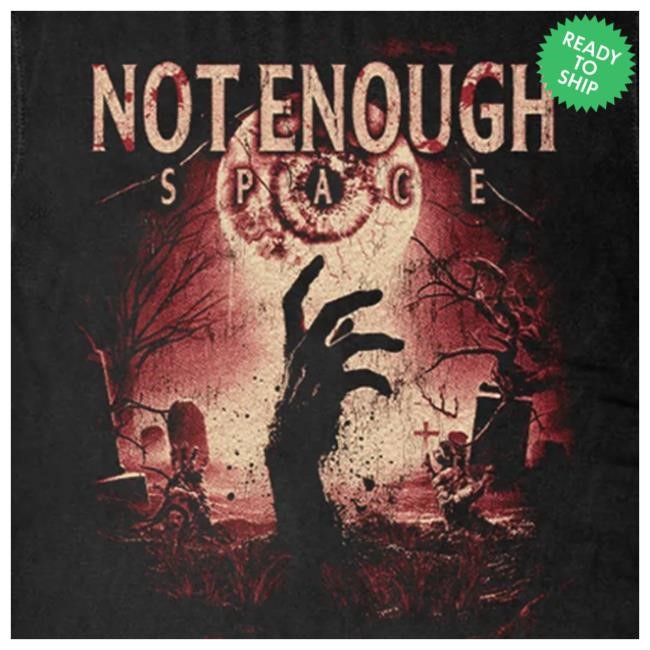 Not Enough Space Official Merch Graveyard Hoodie