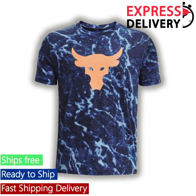 Boys' Under Armour Pjt Rock Marble Aop Tee