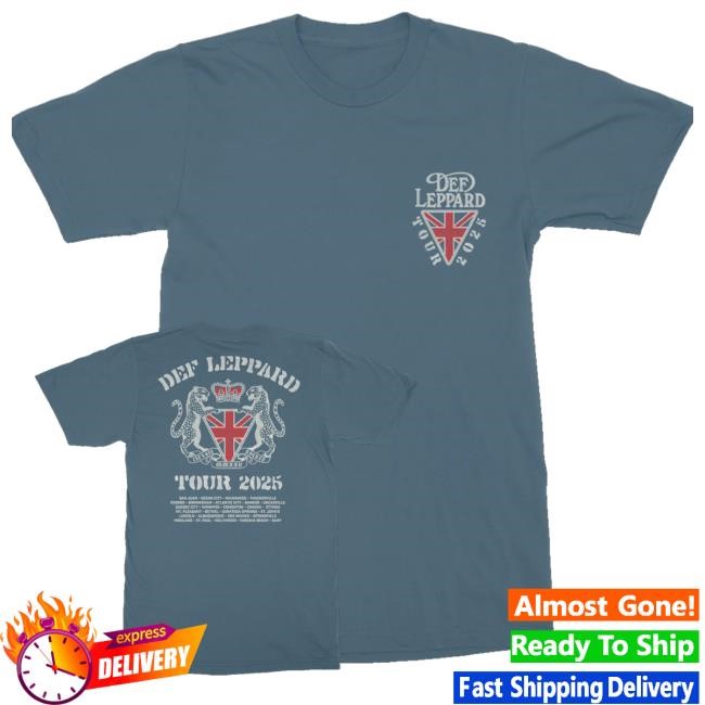 Official Def Leppard Let’S Get Rocked 2025 Tour Classic Shirt
