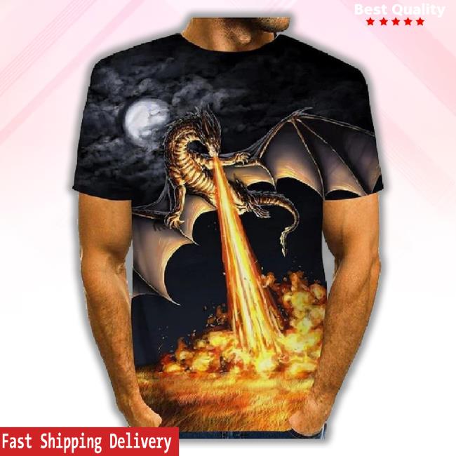 Sweater 3D Print Dragon Graphic Prints