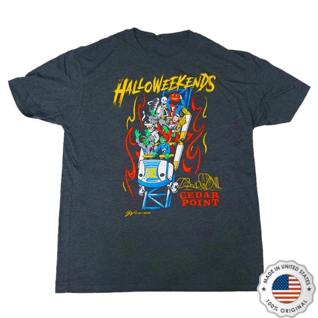 Official Cedar Fair Merch Cedar Point Halloweekends Millennium Force Character Sweatshirt