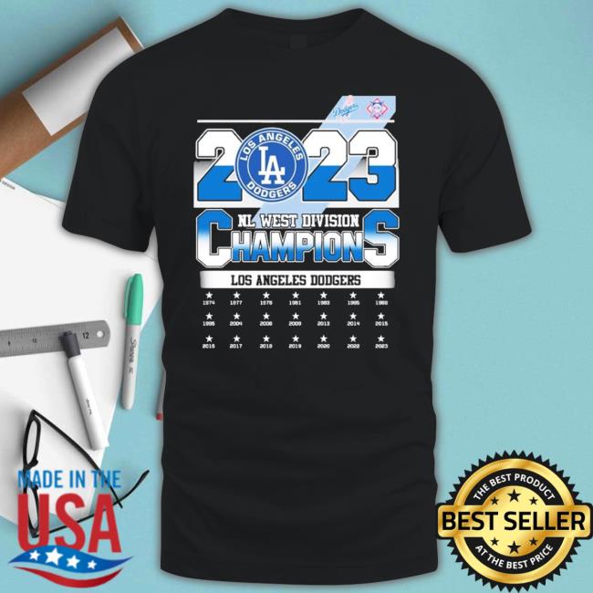 Los Angeles Dodgers 21 Time NL West Division Champions Hooded Sweatshirt