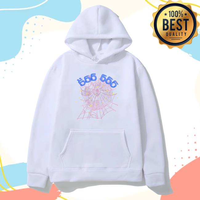 Official Sp5der Clothing Apparel Sp5der Young Thug 555555 Angel Hooded Sweatshirt white Sp5der Merch Store Shop