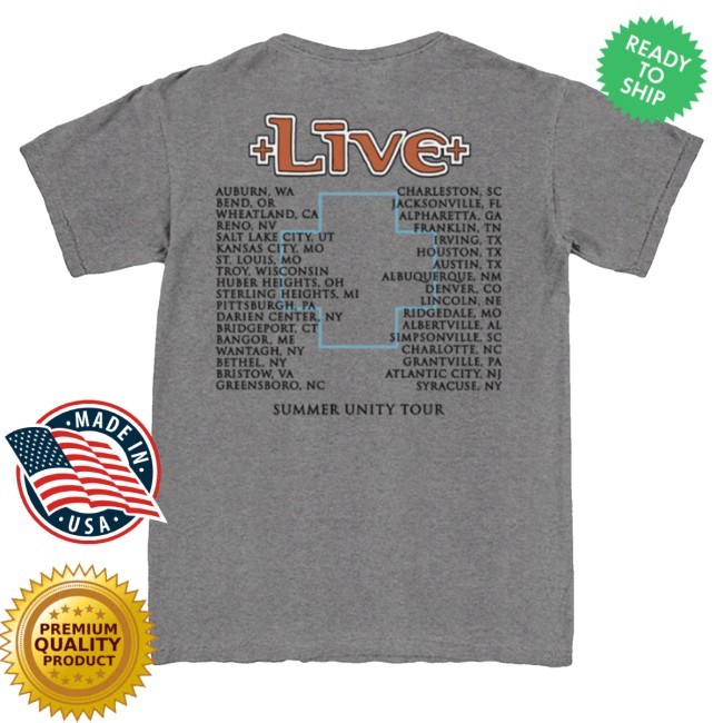 Official Livetheband Merch Grey Koi Fish Tour Zip Hoodie