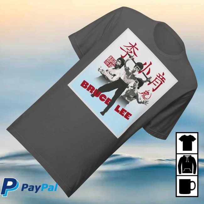 Official Bruce Lee Merch Bl Dragon Nunchaku Tee Shirt