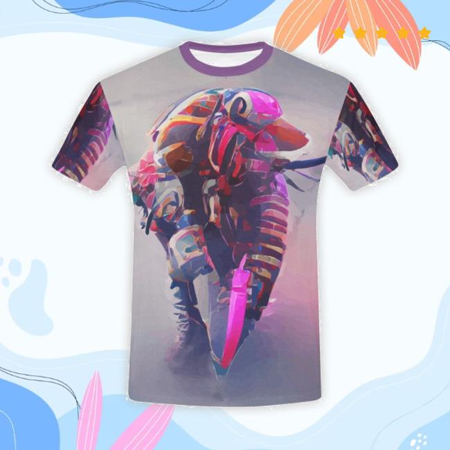 Men's Conceptual Art Future Robot Short New Shirt