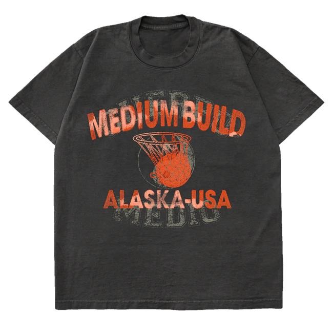Official Medium Build Merch Alaska Bball Dateback Long Sleeve Shirt Black