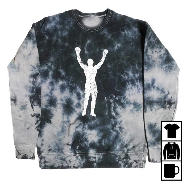 Trending Sly Stallone Shop Merch Rocky Statue Tye Dye Sweaters