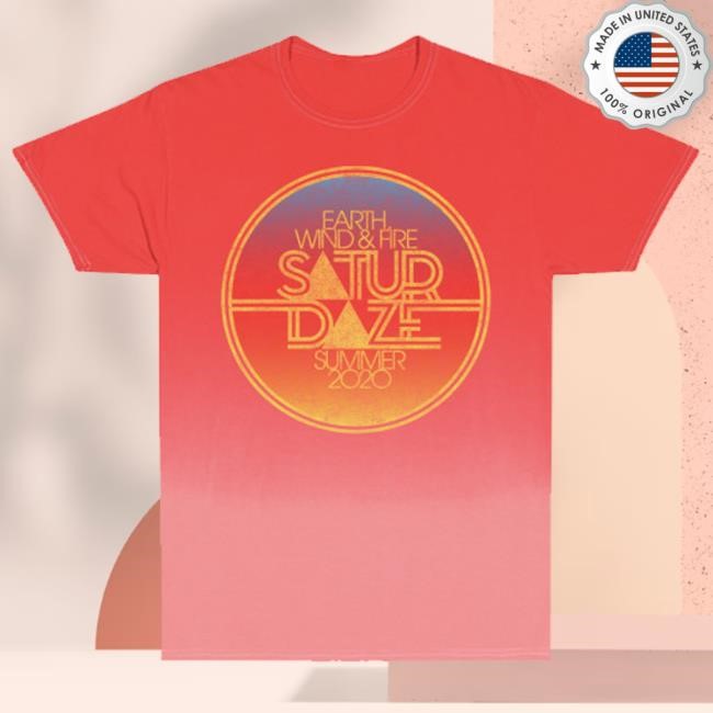 Earthwindandfire Merch Saturdaze Red Gradient Hooded Sweatshirt