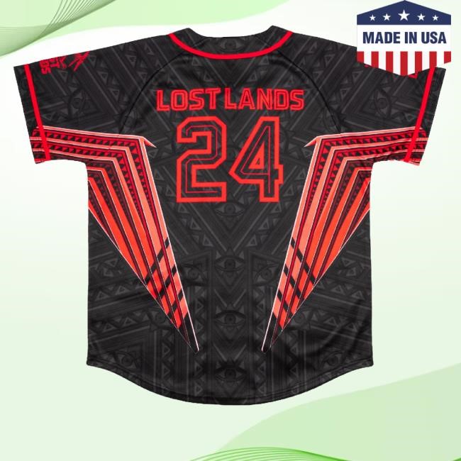 Excision Merch Lost Lands Pterodactyl Red Baseball Jersey Shirt