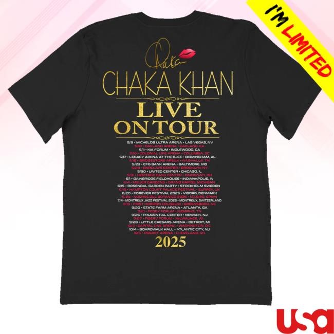 Official Chaka Khan Merch Shop Store Live On Tour 2025 New Shirt