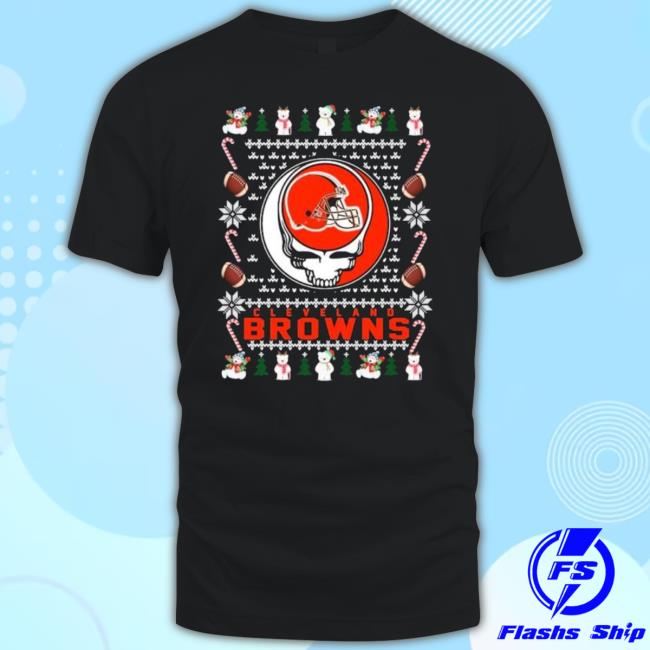 Grateful Dead Cleveland Browns Christmas Ugly Official Shirt