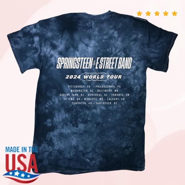 Springsteen & The E-Street Band 2024 World Tour Stage Guitar Shirt Bruce Springsteen Tour Merch