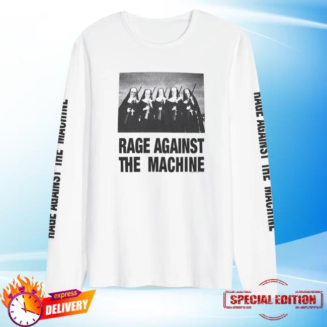 Damaged Society Merch Race Against The Machine Nuns And Guns Limited Shirt