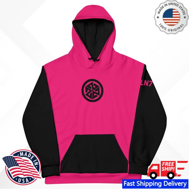 Official Avln7 Block Party Pink And Black Tech Crewneck Sweatshirt