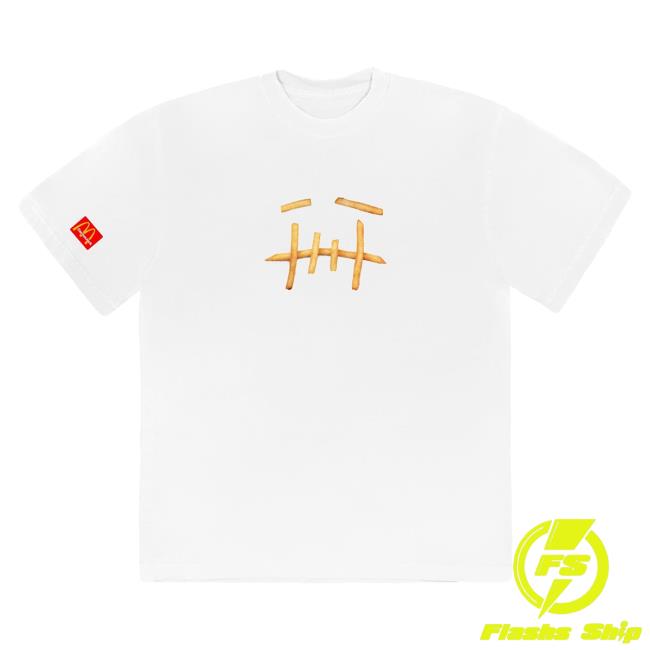 Official Travis Scott Merch Store Travis Scott X Mcdonald's Fry Top Shirt White TravisScott Shop