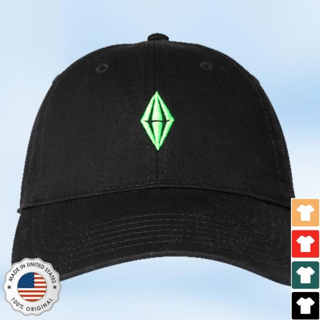 Shop The Sims Merch Shop The Sims™ Plumbob Hat - Black twill cap