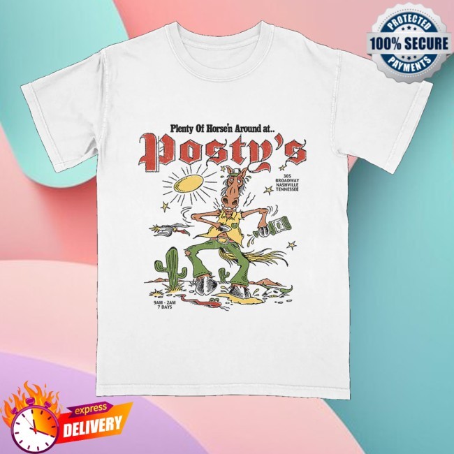 Post Malone Merch Store Horse'n Around Posty's Tee Shirt