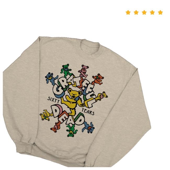 Grateful Dead Merch Shop Store 60Th Marching Bears New Shirt