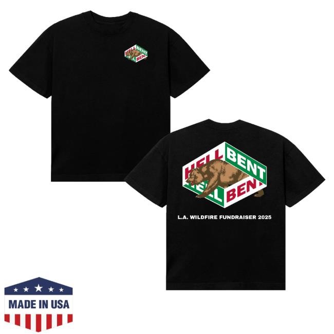 Official Hellbent Records Merch Hellbent La Wildfire Fundraiser Tee Cloonee