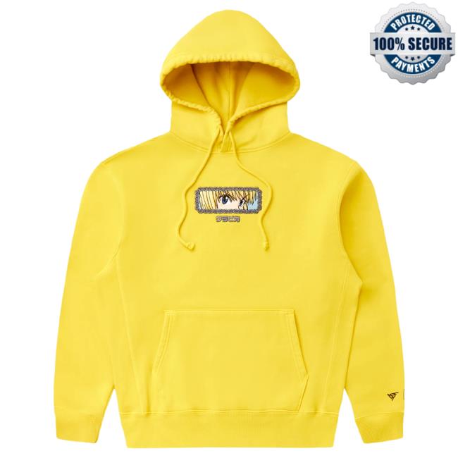 Official Hypland Clothing Merch Store Hypland Hxh Kurapika Eyes Popover Sweatshirt (Yellow)