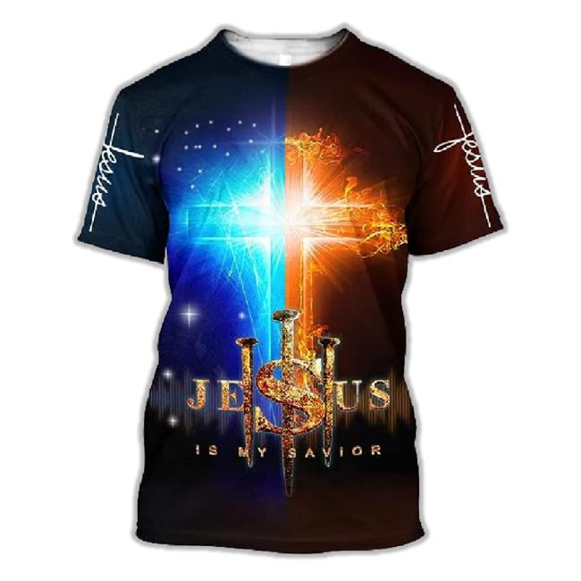 Christian Jesus 3D Printed Shirt Women For Men Summer Tops