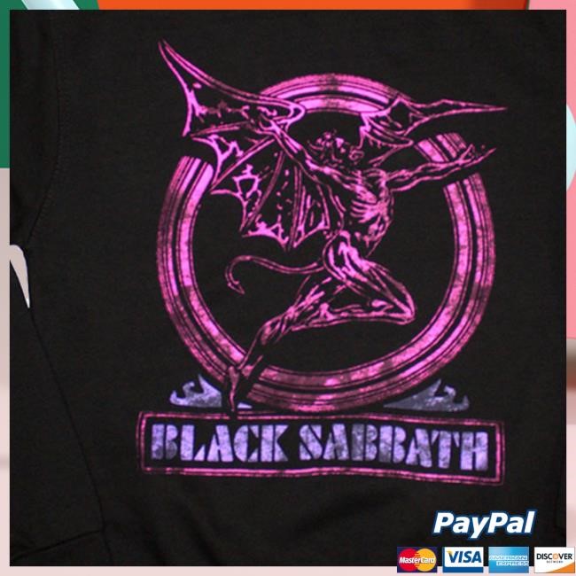 Black Sabbath Neon Pink Henry Long Sleeve Shirt