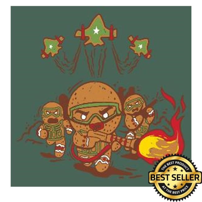 Battle Gingerbread Men's Hoodie Sweatshirt Heather Forest Green