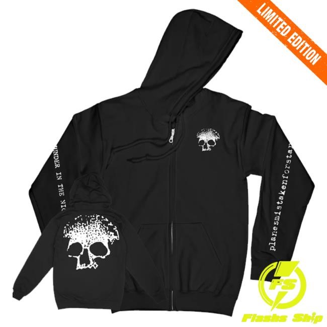 Deathwish Inc Merch Planes Mistaken For Stars Skull Black Zip Up Hoodie