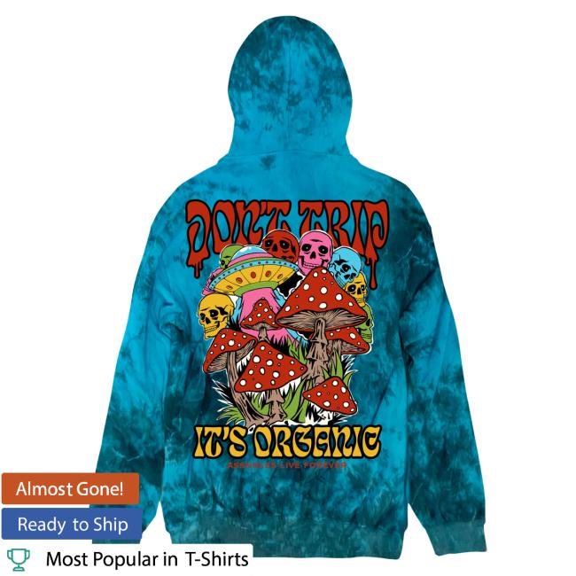 Official Linda Finegold Merch Store Dont Trip Its Organic Long Sleeve Tees Teal Tie Dye Lindafinegold Shop Tie-Dye
