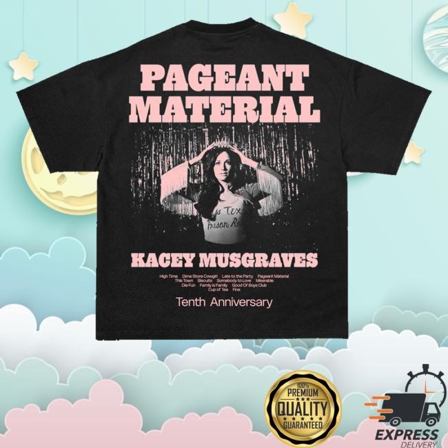 Official Kacey Musgraves Merch Store Shop Pageant Material 10Th Anniversary Hoodie, Sweatshirt