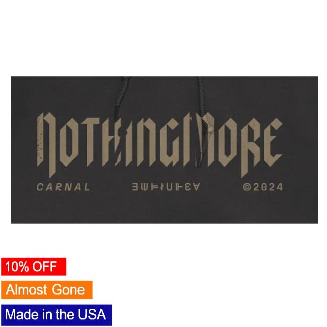 Nothing More Merch Store Shop Carnal Coal Hoodie Sweatshirt