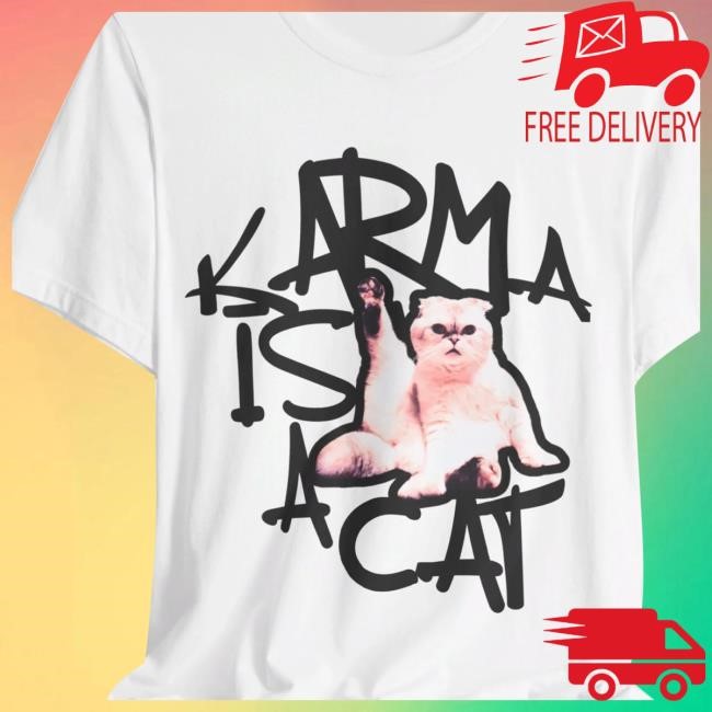 Rose Blush Studio Merch Karma Is A Cat Sweatshirt