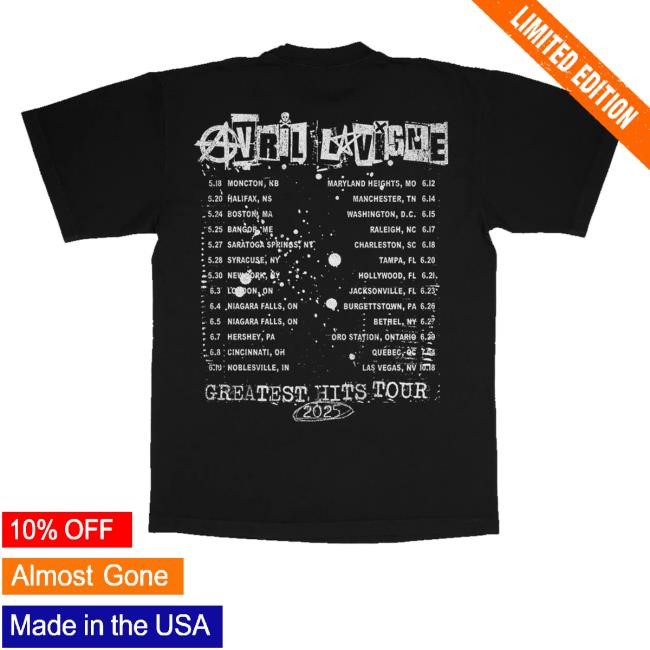Official Greatest Hits Tour 2025 Dateback Black + White Hoodie, Sweatshirt