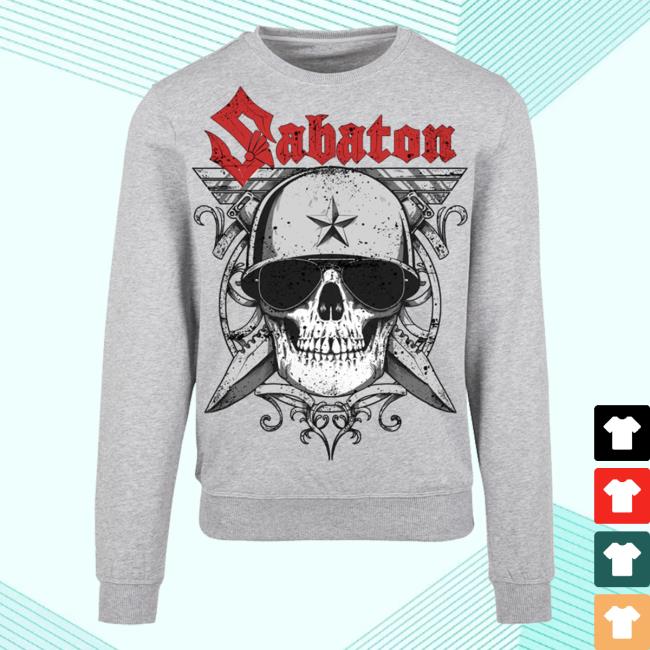 Official Sabaton Merch Store Sabaton Unknown Soldier Grey Crewneck Sweatshirt Sabaton Shop