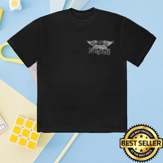 Aerosmith Merch Shop Store Aerosmith & Yungblud One More Time Black T Shirt