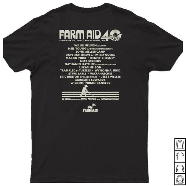 Farm Aid Merch Shop Store 40 Barn Owl Tee Shirt
