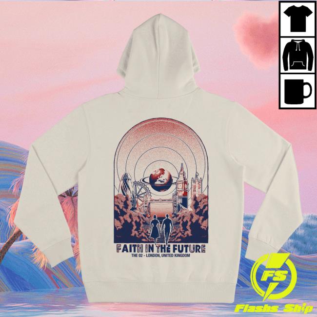 Official Louis Tomlinson Merch Faith In The Future Logo The O2 London World Tour Ecru Long-Sleeve LouisTomlinson
